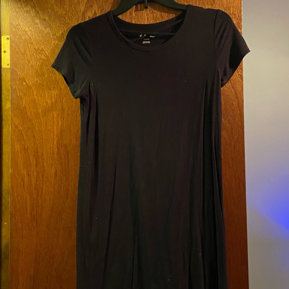 Girls black knee length dress
